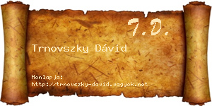 Trnovszky Dávid névjegykártya