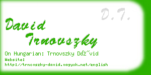 david trnovszky business card